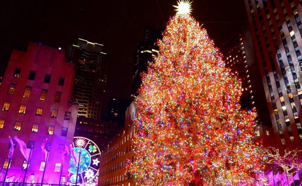 Foto: Encendieron el árbol de Navidad en Nueva York